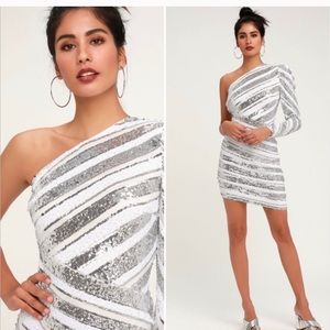 RYSE The Label One Shoulder Sequin Dress NWT